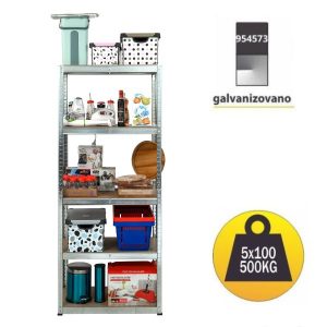 Polica metal-medijapan 180x75x35cm 5X100kg