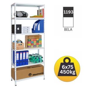 Metalna Polica 180x75x30cm 6x75kg