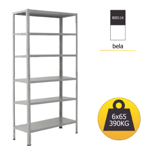 Polica metal-metal 209x100x30 6x65kg